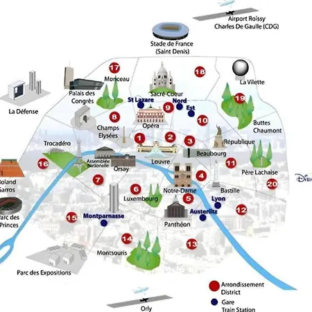 Disponible - - Equipped Souplex - Mezzanine Bedrooms - From 1 To 6 Guests - Departure Up To 11am - Entrance From 4 Pm パリ